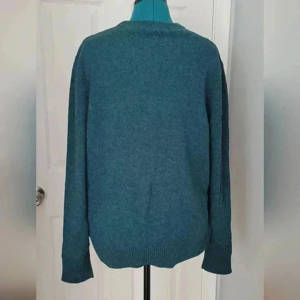 Green Gap Merino Wool Blend Crewneck Sweater Size L - Picture 3 of 5